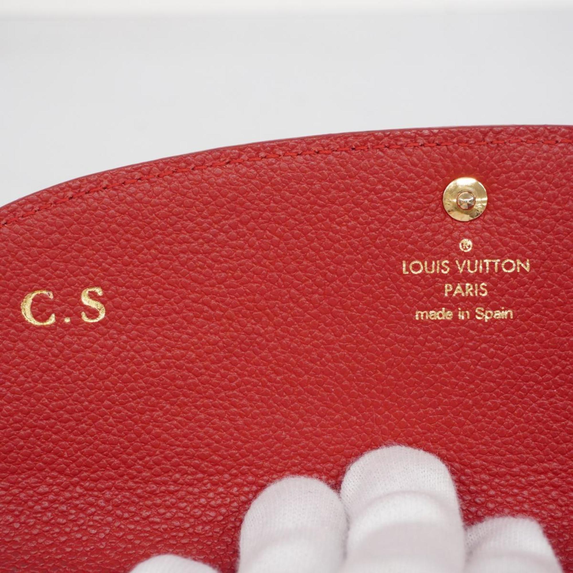 Louis Vuitton Long Wallet Monogram Empreinte Portefeuille Emilie M68327 Marine Rouge Ladies