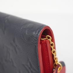 Louis Vuitton Long Wallet Monogram Empreinte Portefeuille Emilie M68327 Marine Rouge Ladies