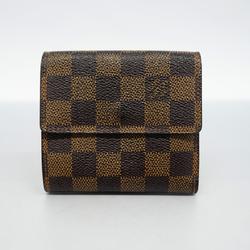 Louis Vuitton Tri-fold Wallet Damier Porte Monnaie Billet Credit N61652 Ebene Men's Women's