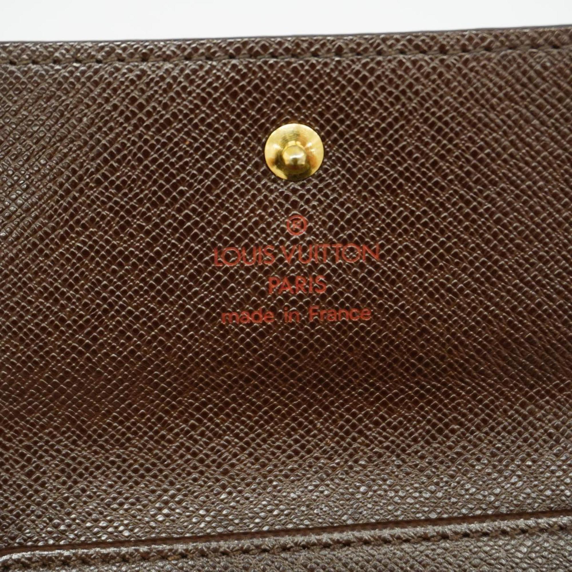 Louis Vuitton Tri-fold Wallet Damier Porte Monnaie Billet Credit N61652 Ebene Men's Women's