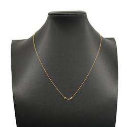 Tiffany Necklace T Smile K18YG Yellow Gold Ladies