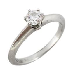 Tiffany Ring Solitaire 1PD Diamond Pt950 Platinum 0.24ct Ladies