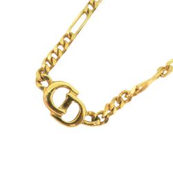 Christian Dior Necklace CD GP Plated Gold Women's