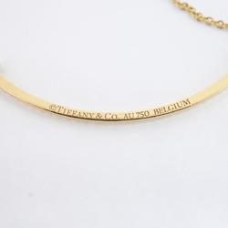 Tiffany Necklace T Smile Small Diamond K18PG Pink Gold Women's