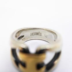 Hermes Ring History K18YG Yellow Gold 925 Silver Men's