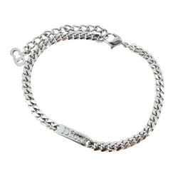 Christian Dior Bracelet Plate Metal Silver Women's