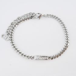 Christian Dior Bracelet Plate Metal Silver Women's