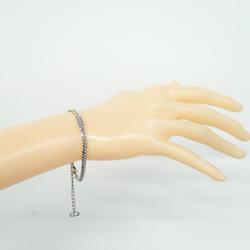 Christian Dior Bracelet Plate Metal Silver Women's