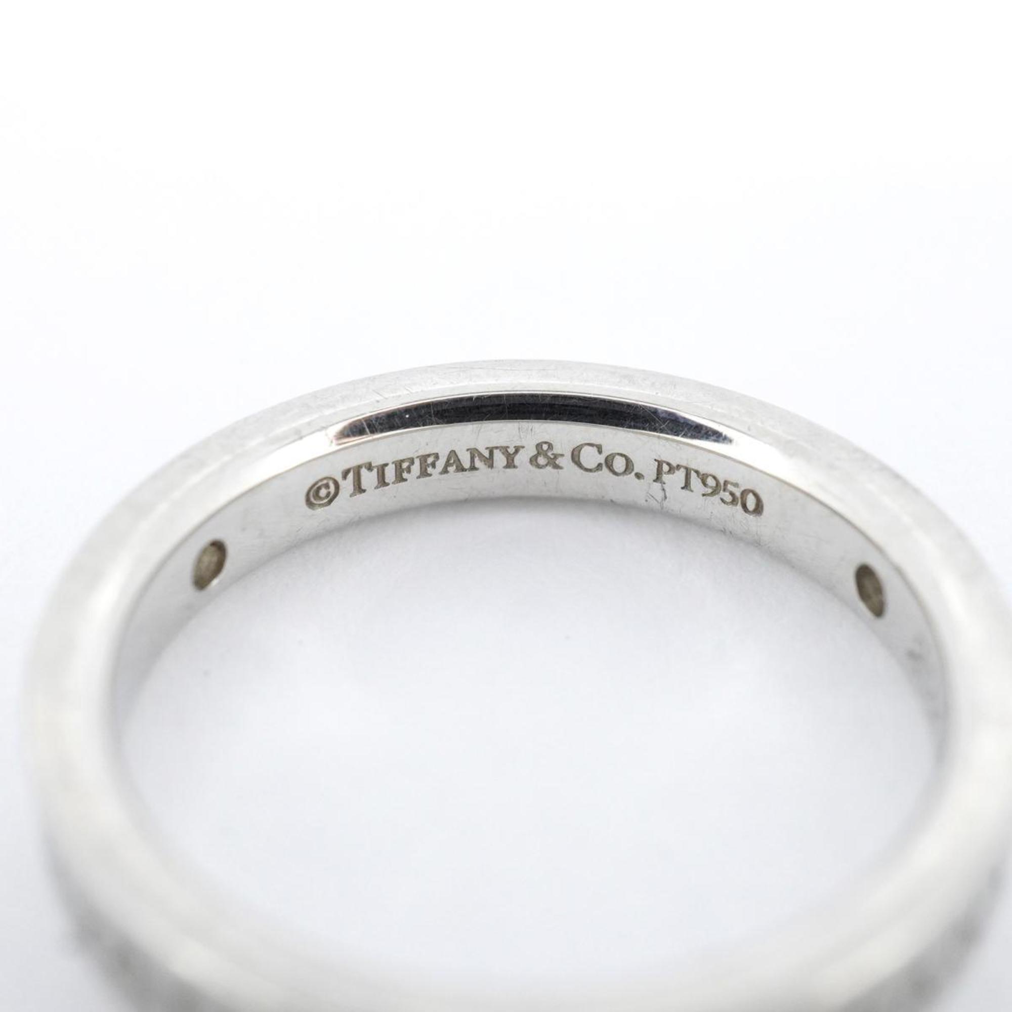 Tiffany ring flat band 3PD diamond Pt950 platinum ladies