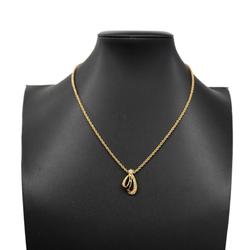 Christian Dior Necklace Rhinestone GP Plated Gold Black Women's