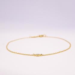 Tiffany Bracelet by the Yard 1PD Diamond K18YG Yellow Gold Women's