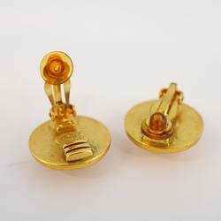 Chanel Earrings Turnlock Circle GP Plated Gold 97A Women's