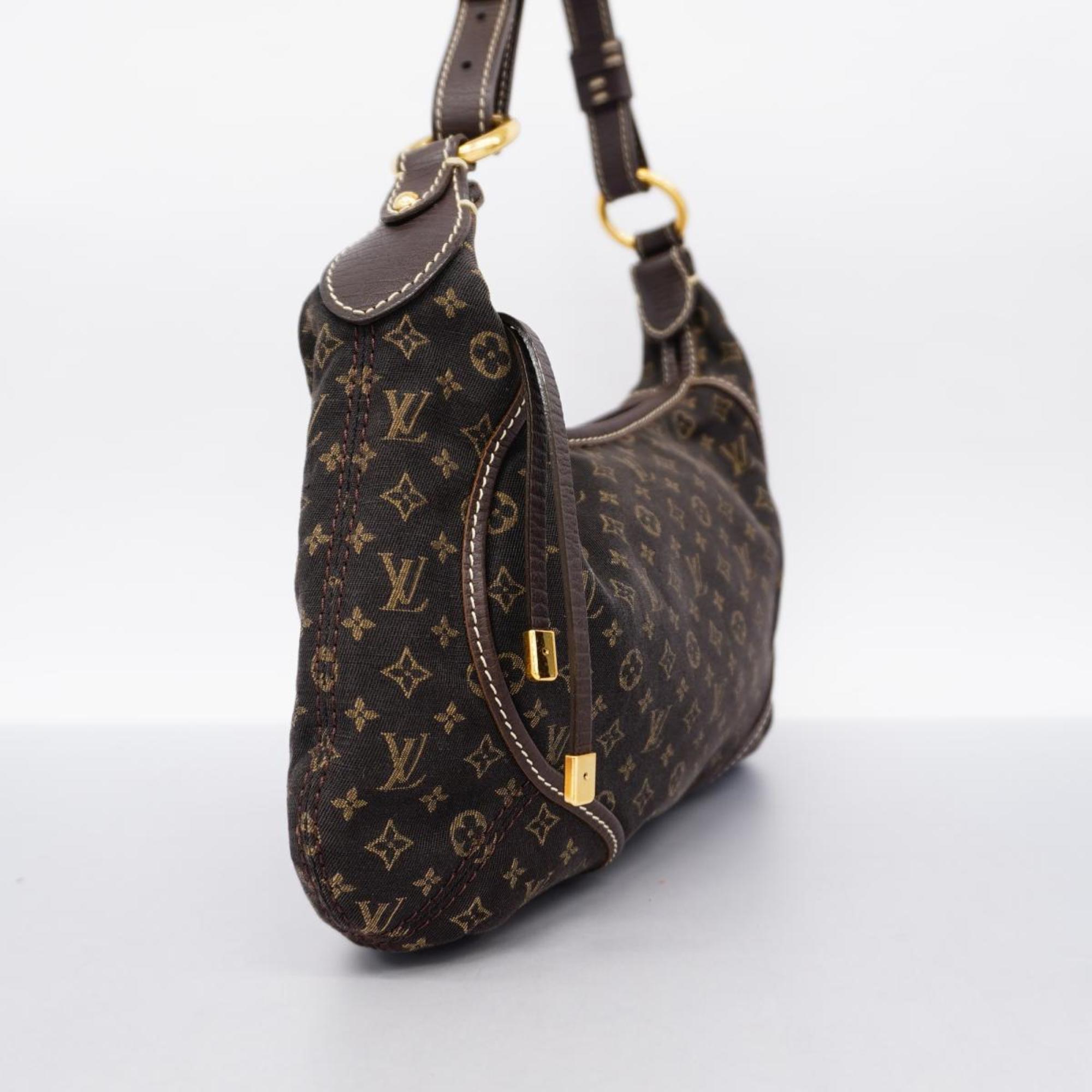 Louis Vuitton Shoulder Bag Monogram Run Manon PM M98621 Brown Ladies