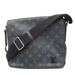 Louis Vuitton Shoulder Bag Monogram Eclipse District PM M45272 Black Men's