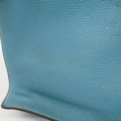 Hermes Bag Sac A Depeche □I Stamp Togo Blue Jean Women's