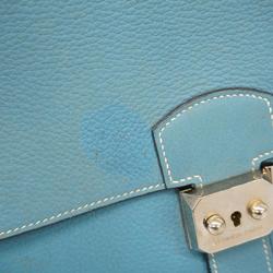 Hermes Bag Sac A Depeche □I Stamp Togo Blue Jean Women's