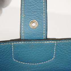 Hermes Bag Sac A Depeche □I Stamp Togo Blue Jean Women's