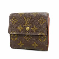 Louis Vuitton Tri-fold Wallet Monogram Porte Monnaie Billet Credit M61652 Brown Men's Women's