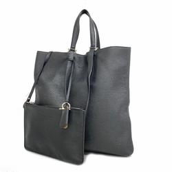 Salvatore Ferragamo Tote Bag Gancini Leather Black Men's