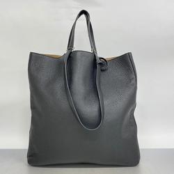 Salvatore Ferragamo Tote Bag Gancini Leather Black Men's