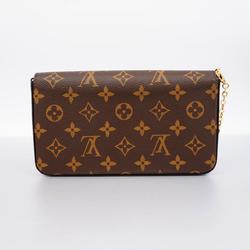 Louis Vuitton Shoulder Wallet Monogram Pochette Felicie M61276 Brown Fuchsia Ladies