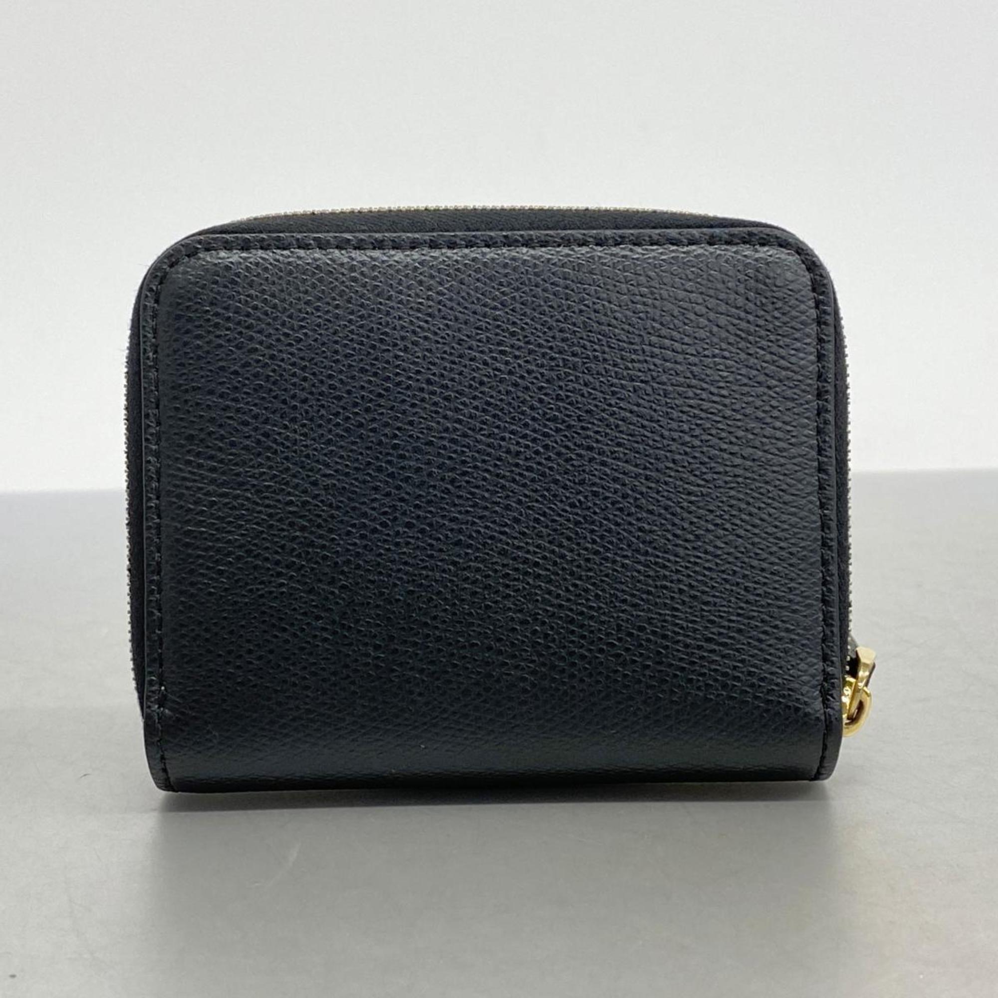 Fendi Wallet Effiz Leather Black Women's