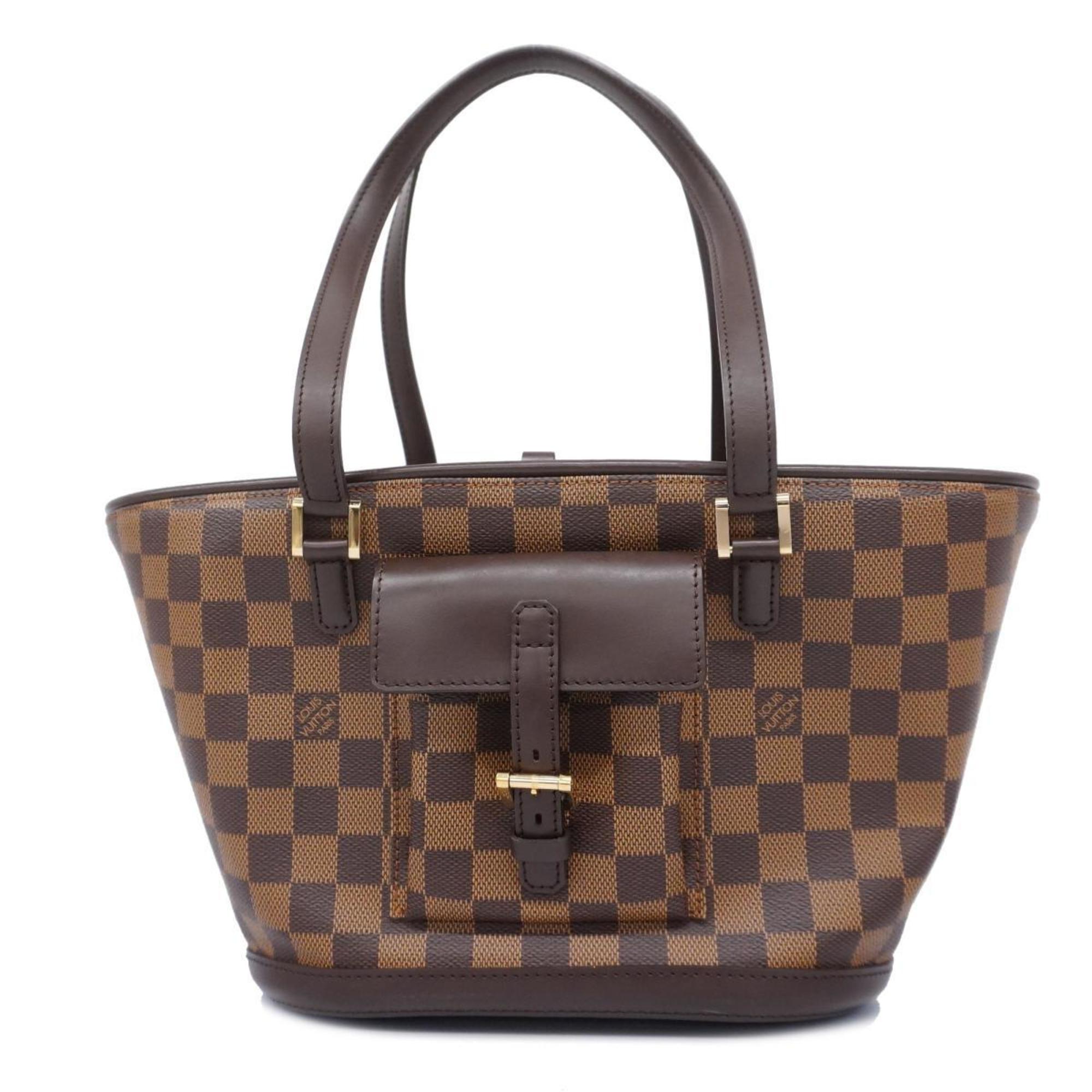 Louis Vuitton Tote Bag Damier Manosque PM N51121 Ebene Women's