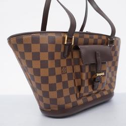 Louis Vuitton Tote Bag Damier Manosque PM N51121 Ebene Women's