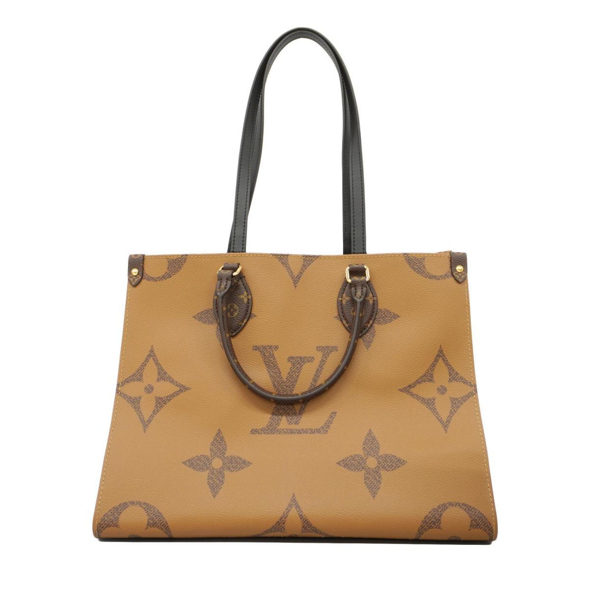 Louis Vuitton Tote Bag Monogram Reverse On the Go MM M45321 Brown Women's