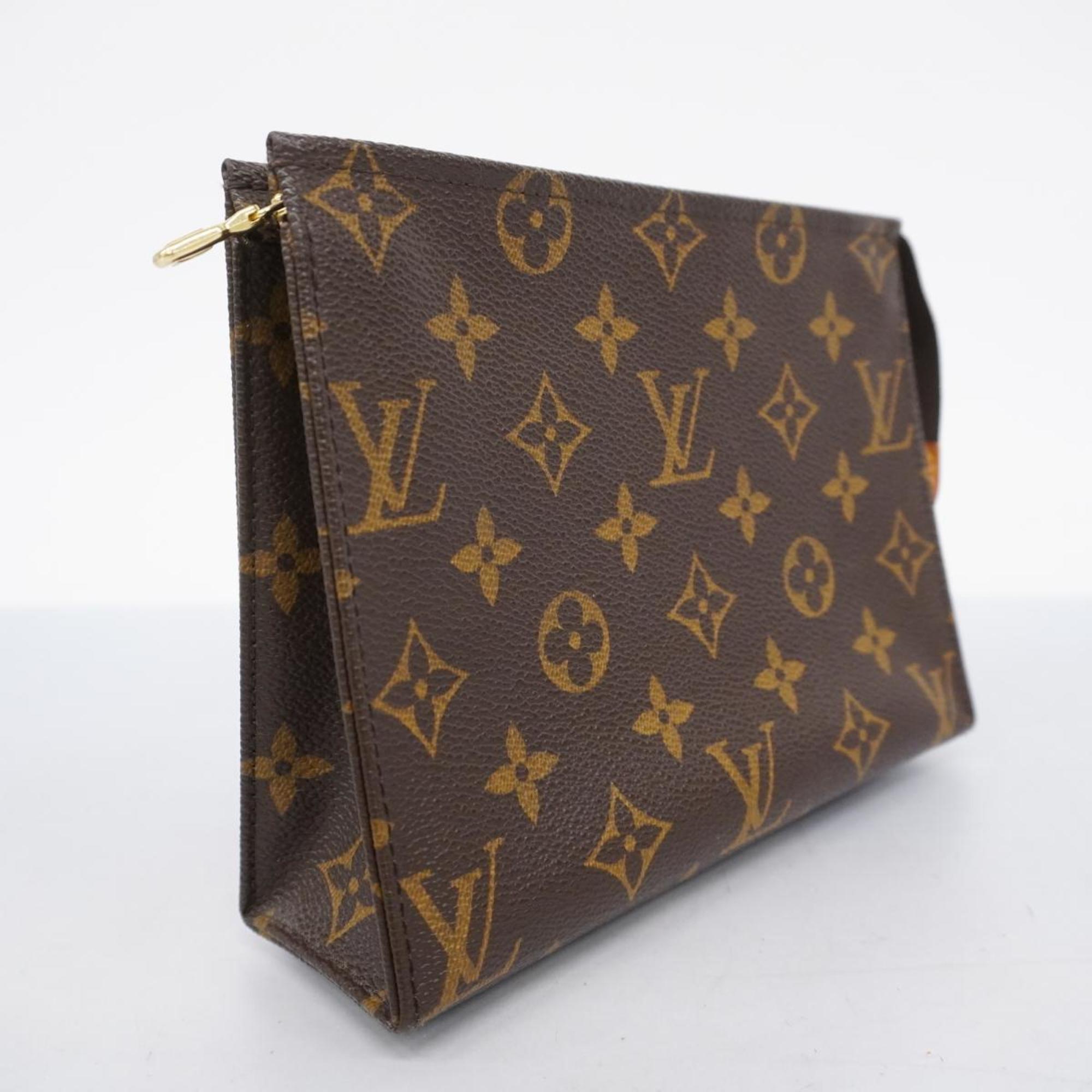 Louis Vuitton Pouch Monogram Poche Toilette 19 M47544 Brown Women's