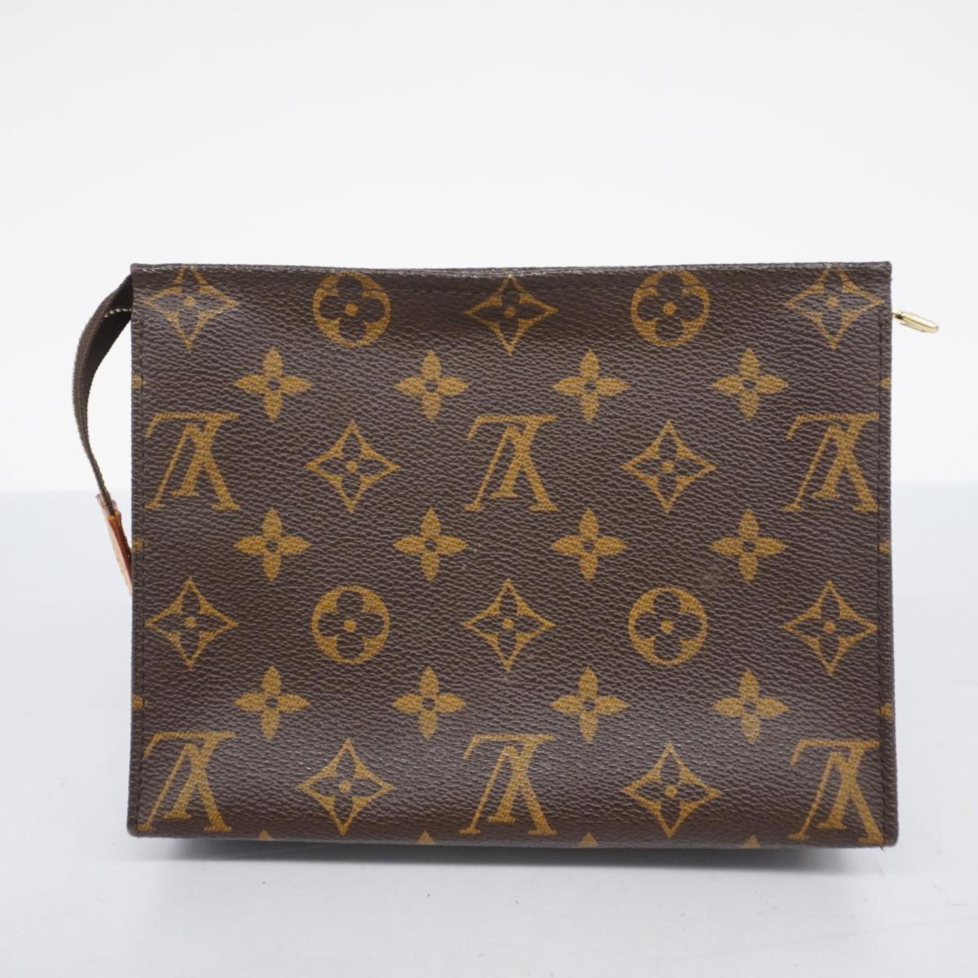 Louis Vuitton Pouch Monogram Poche Toilette 19 M47544 Brown Women's