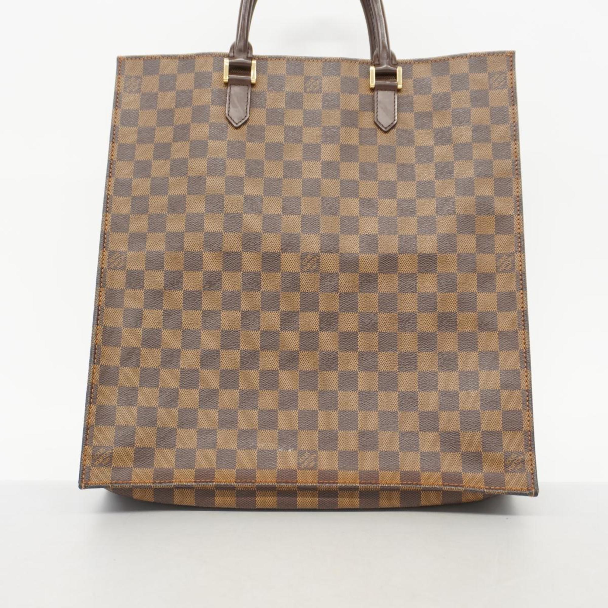 Louis Vuitton Tote Bag Damier Sac Plat N51140 Ebene Women's