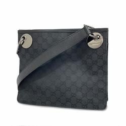 Gucci Shoulder Bag GG Canvas 120841 Black Women's