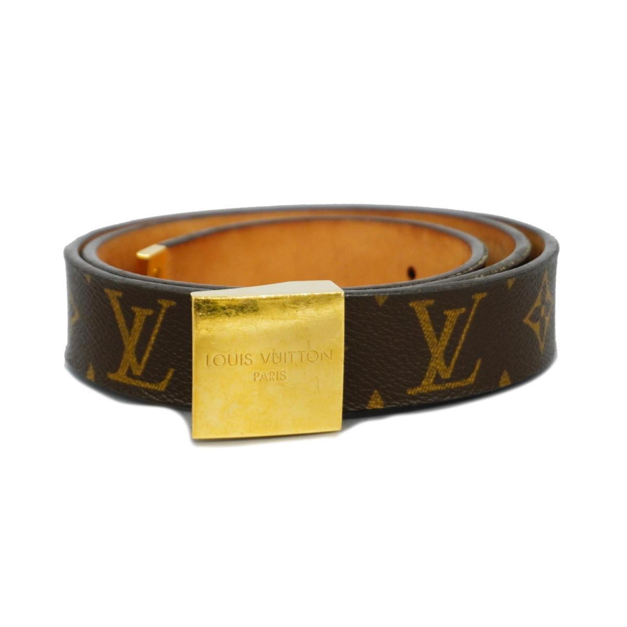 Louis Vuitton Belt Monogram Santur Carre M6800 Brown Men's