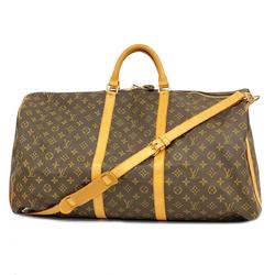 Louis Vuitton Boston Bag Monogram Keepall Bandouliere 60 M41412 Brown Men's Women's