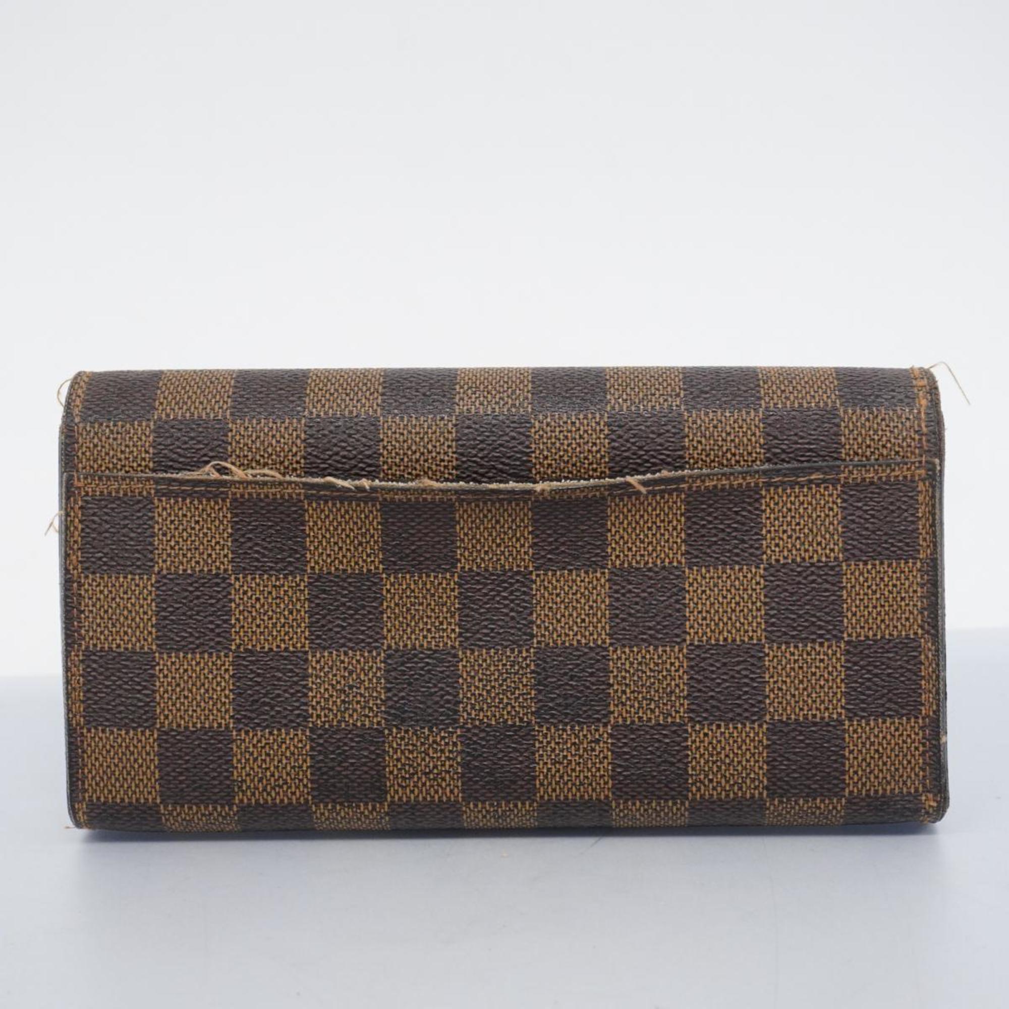 Louis Vuitton Long Wallet Damier Portefeuille Sarah N63209 Ebene Ladies