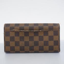 Louis Vuitton Long Wallet Damier Portefeuille Sarah N63209 Ebene Ladies