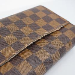 Louis Vuitton Long Wallet Damier Portefeuille Sarah N63209 Ebene Ladies