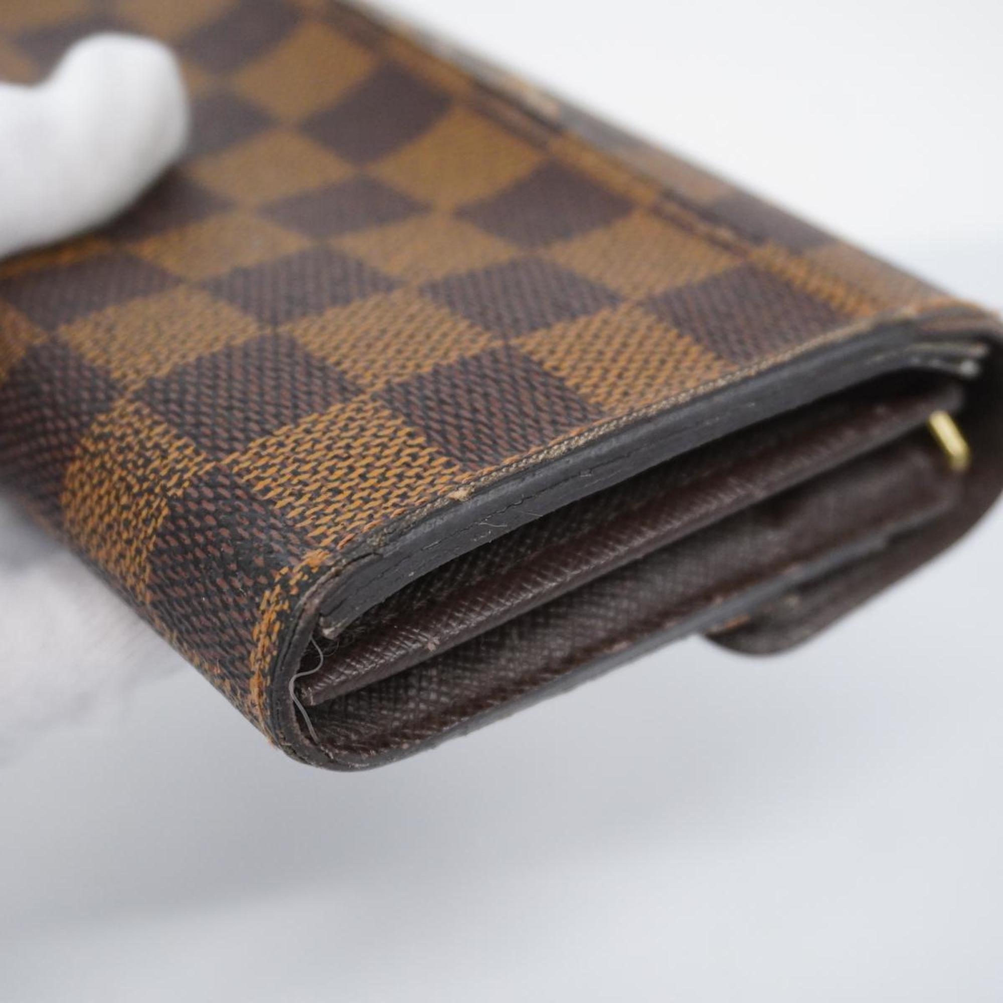 Louis Vuitton Long Wallet Damier Portefeuille Sarah N63209 Ebene Ladies