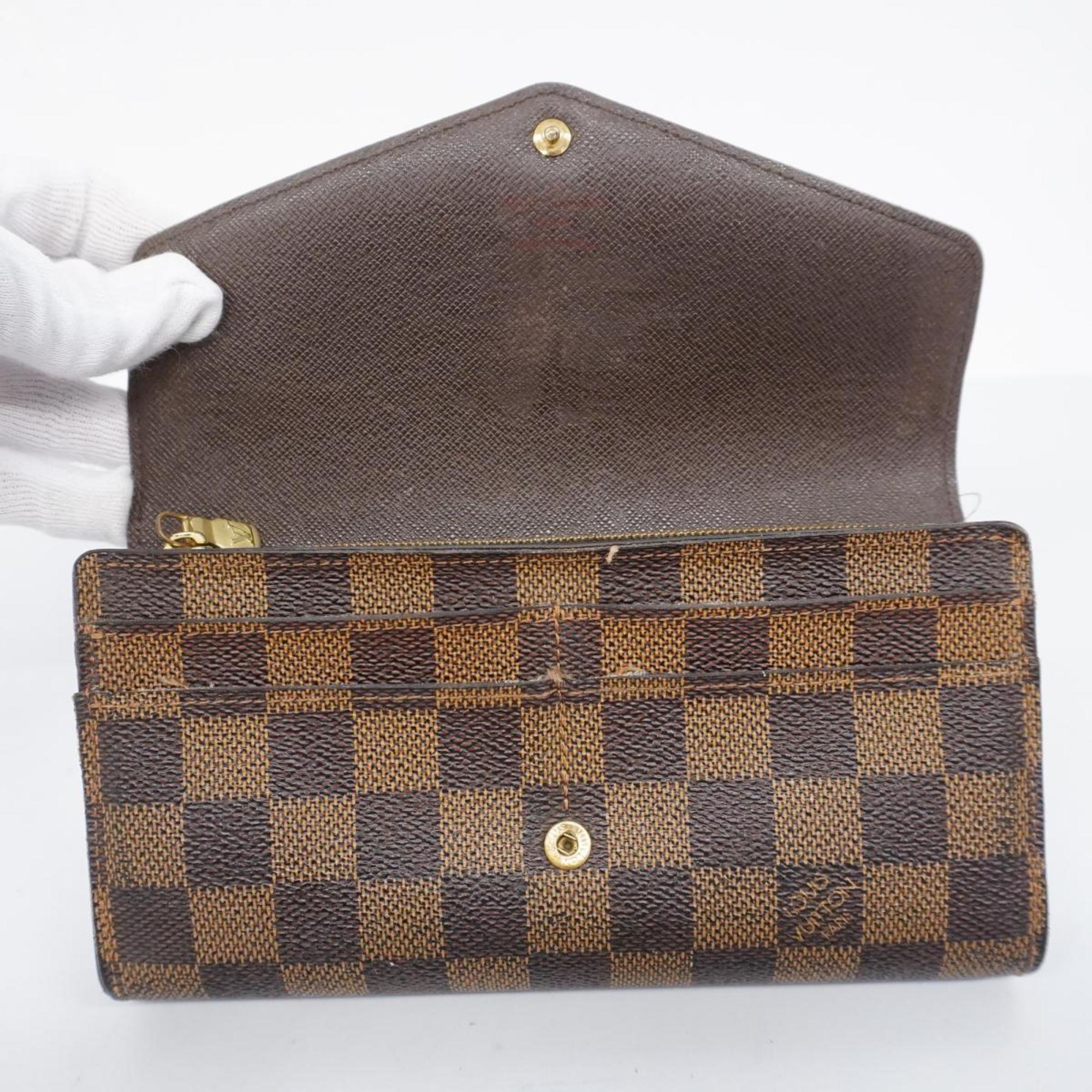 Louis Vuitton Long Wallet Damier Portefeuille Sarah N63209 Ebene Ladies