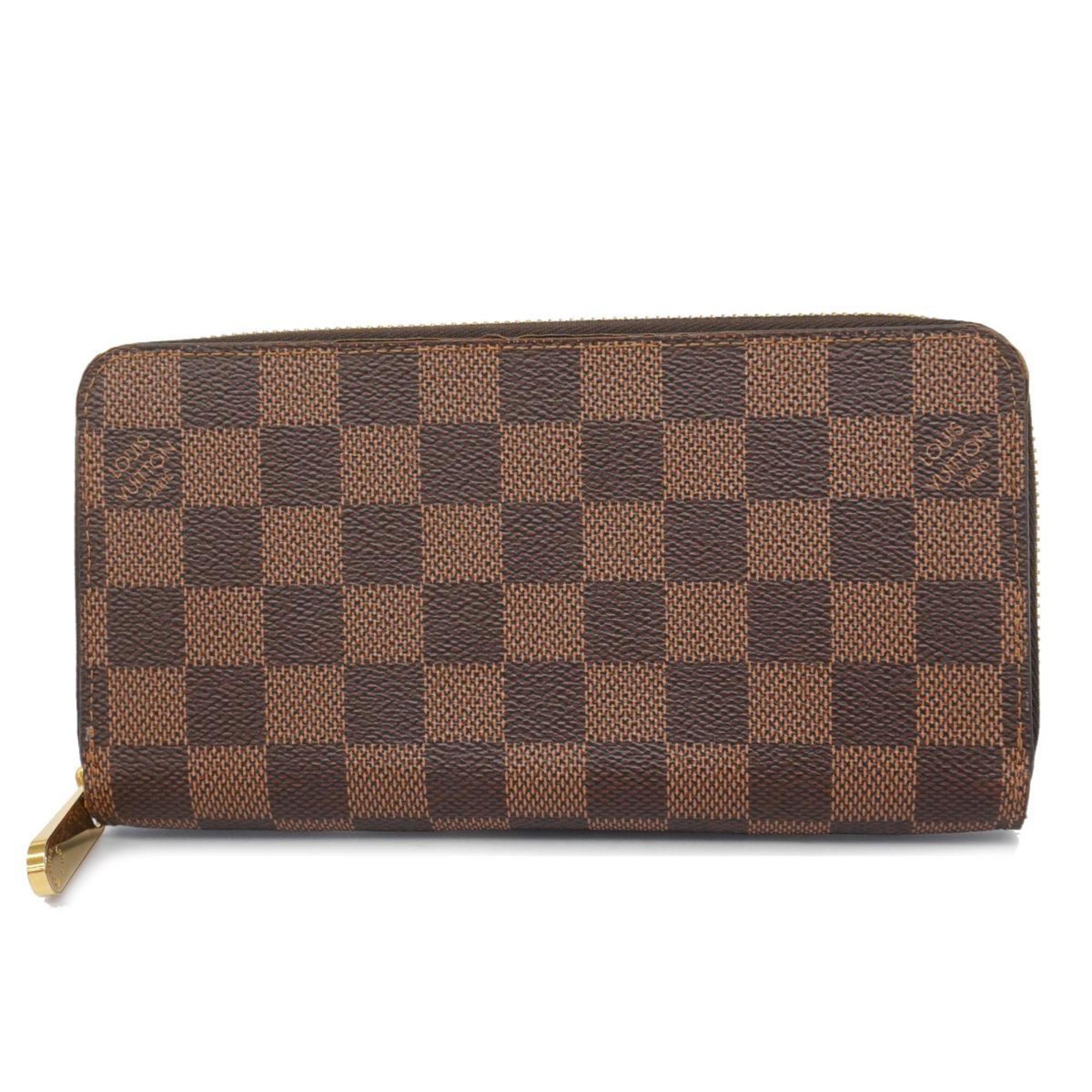 Louis Vuitton Long Wallet Damier Zippy N60015 Ebene Men's Women's