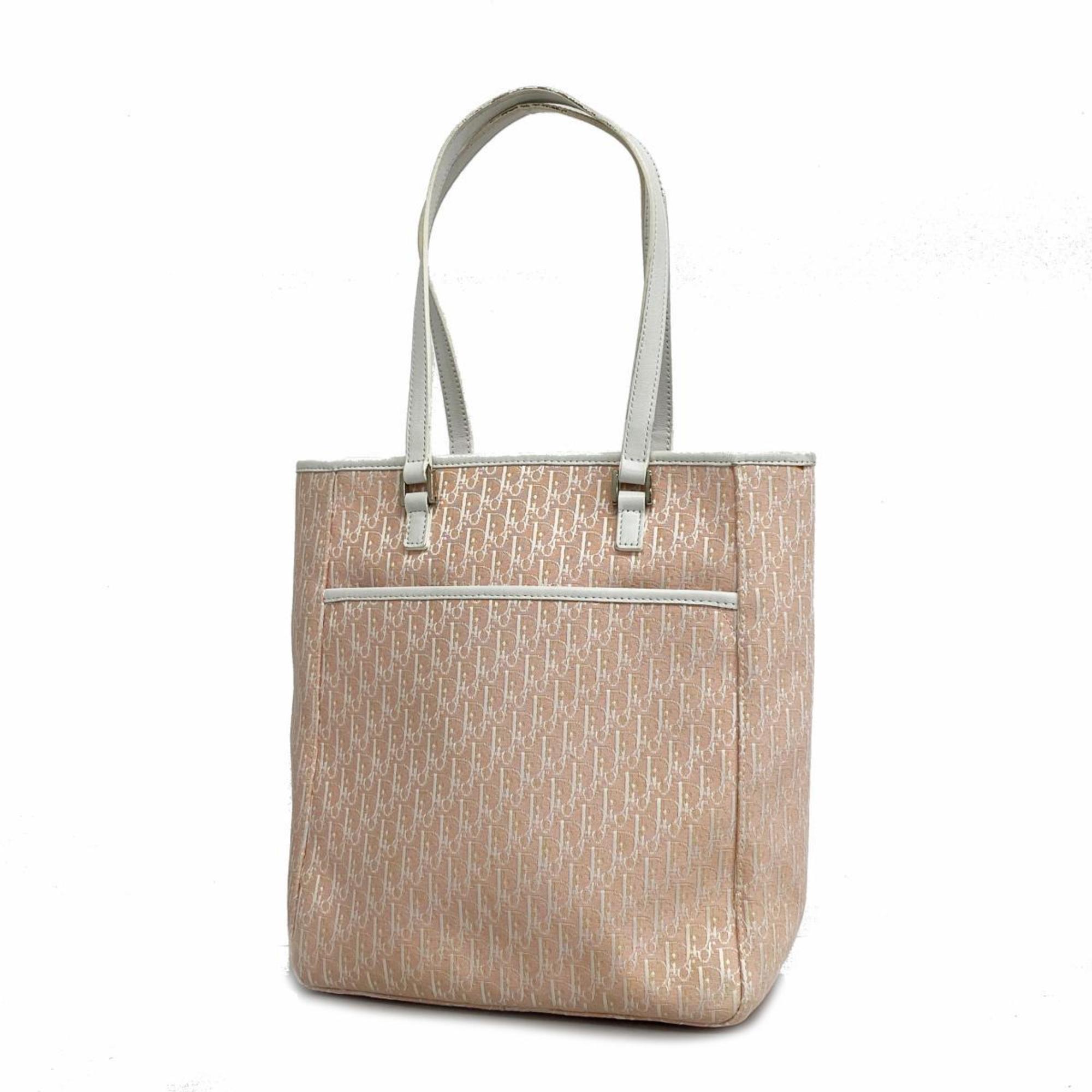 Christian Dior Tote Bag Canvas Pink Women's