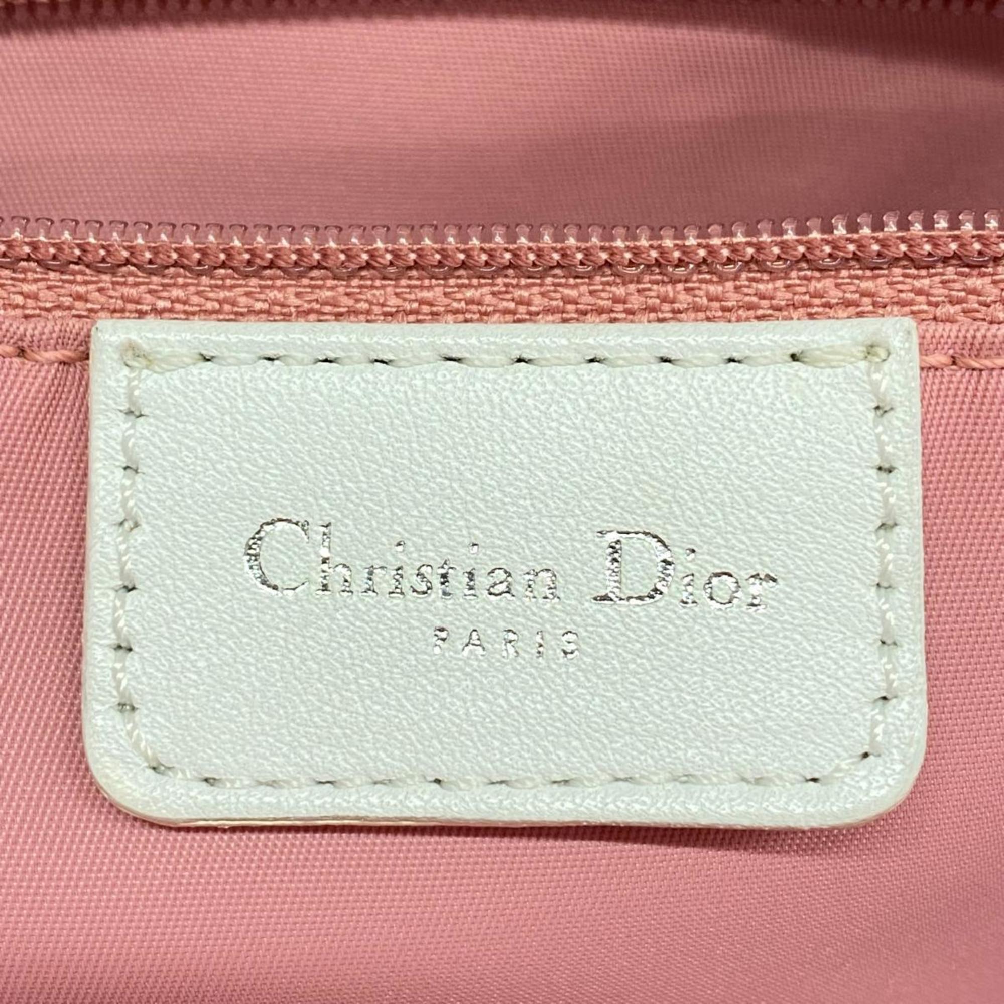 Christian Dior Tote Bag Canvas Pink Women's