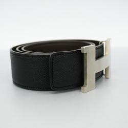 Hermes Belt Constance X Stamped Epsom Leather Swift Chocolate Black Men's