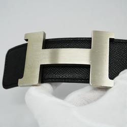 Hermes Belt Constance X Stamped Epsom Leather Swift Chocolate Black Men's