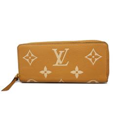 Louis Vuitton Long Wallet Monogram Empreinte Bicolor Portefeuille Clemence M81460 Arizona Beige Women's