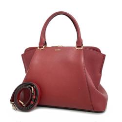 Cartier handbag C de leather Bordeaux champagne ladies