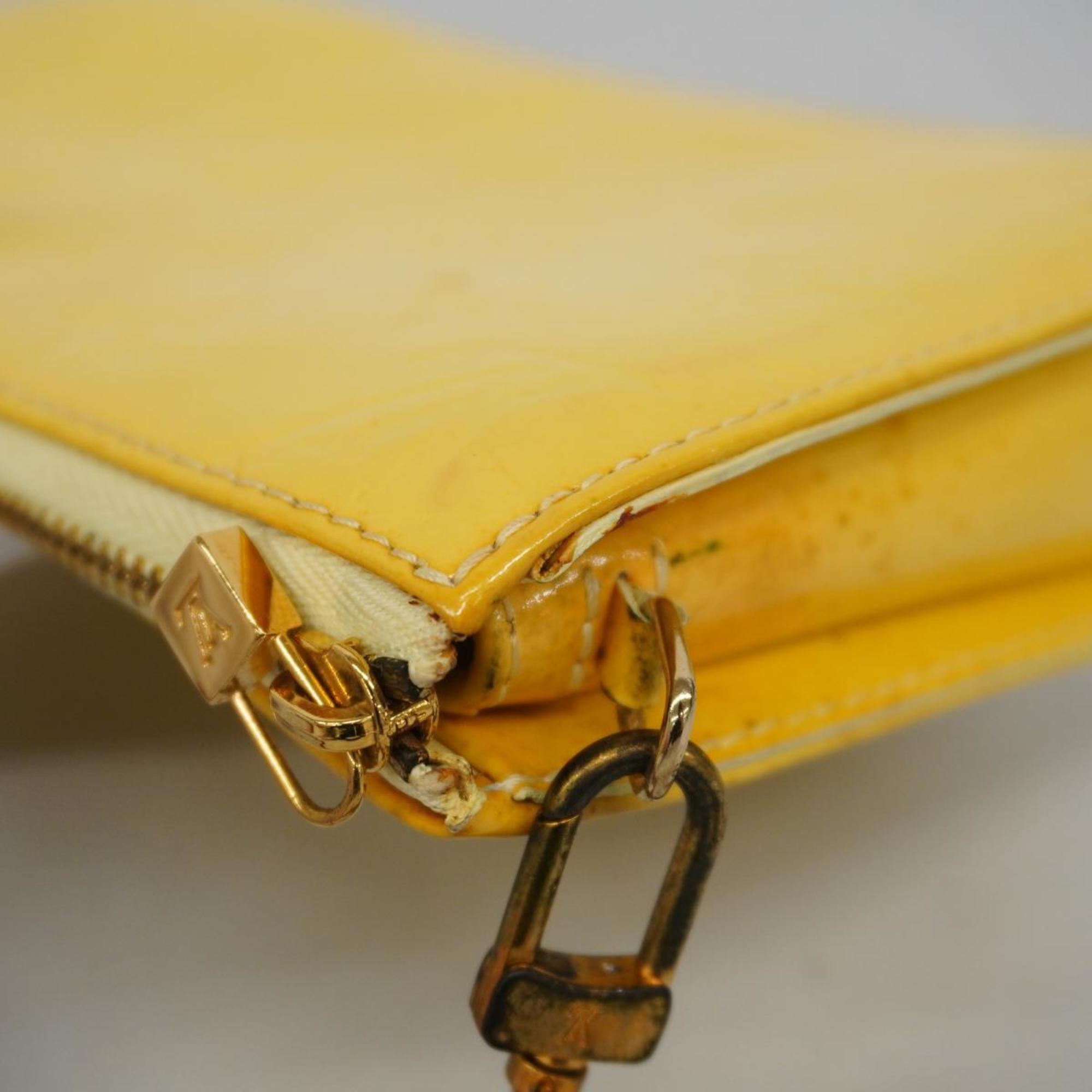 Louis Vuitton Pouch Vernis Lexington M91010 Yellow Ladies