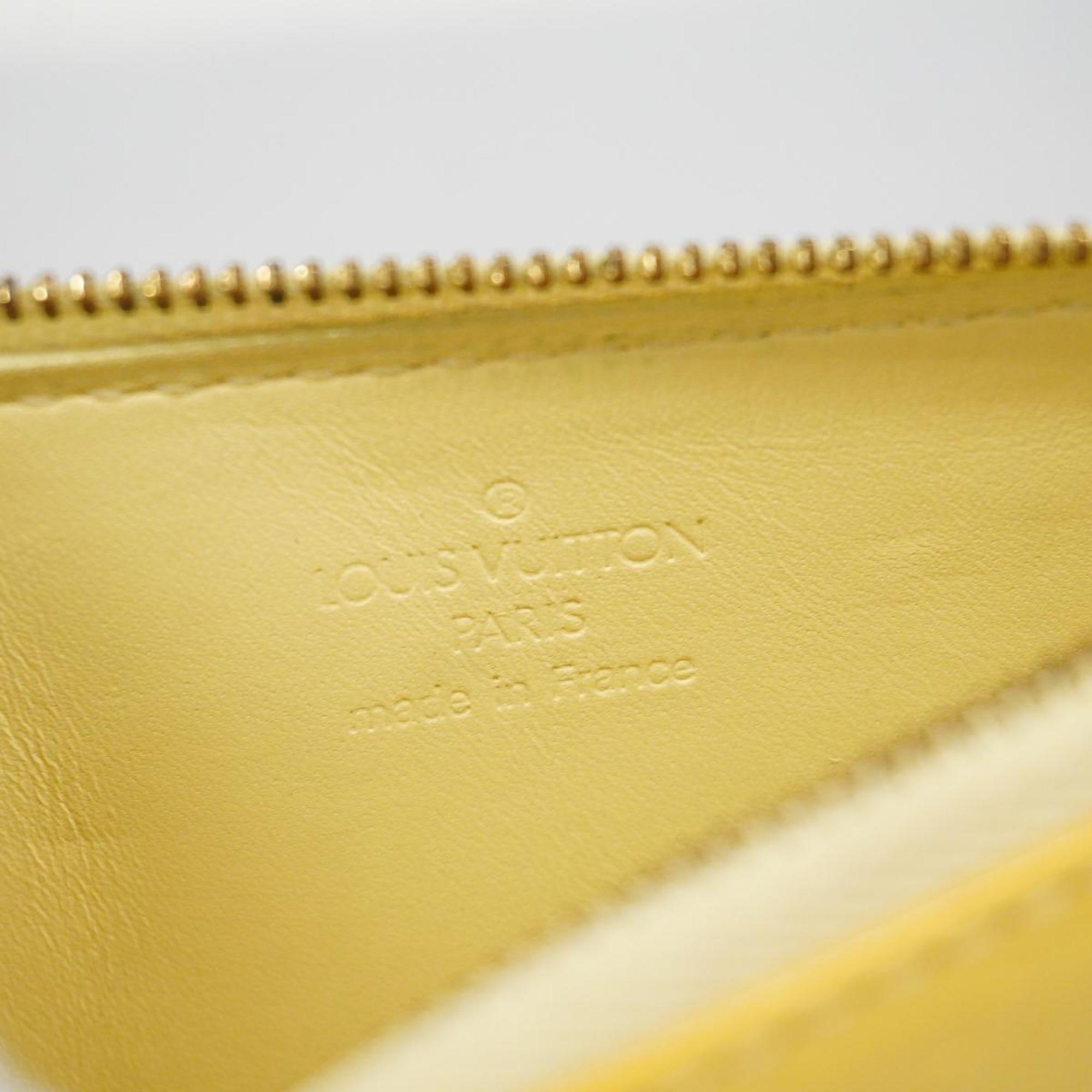 Louis Vuitton Pouch Vernis Lexington M91010 Yellow Ladies