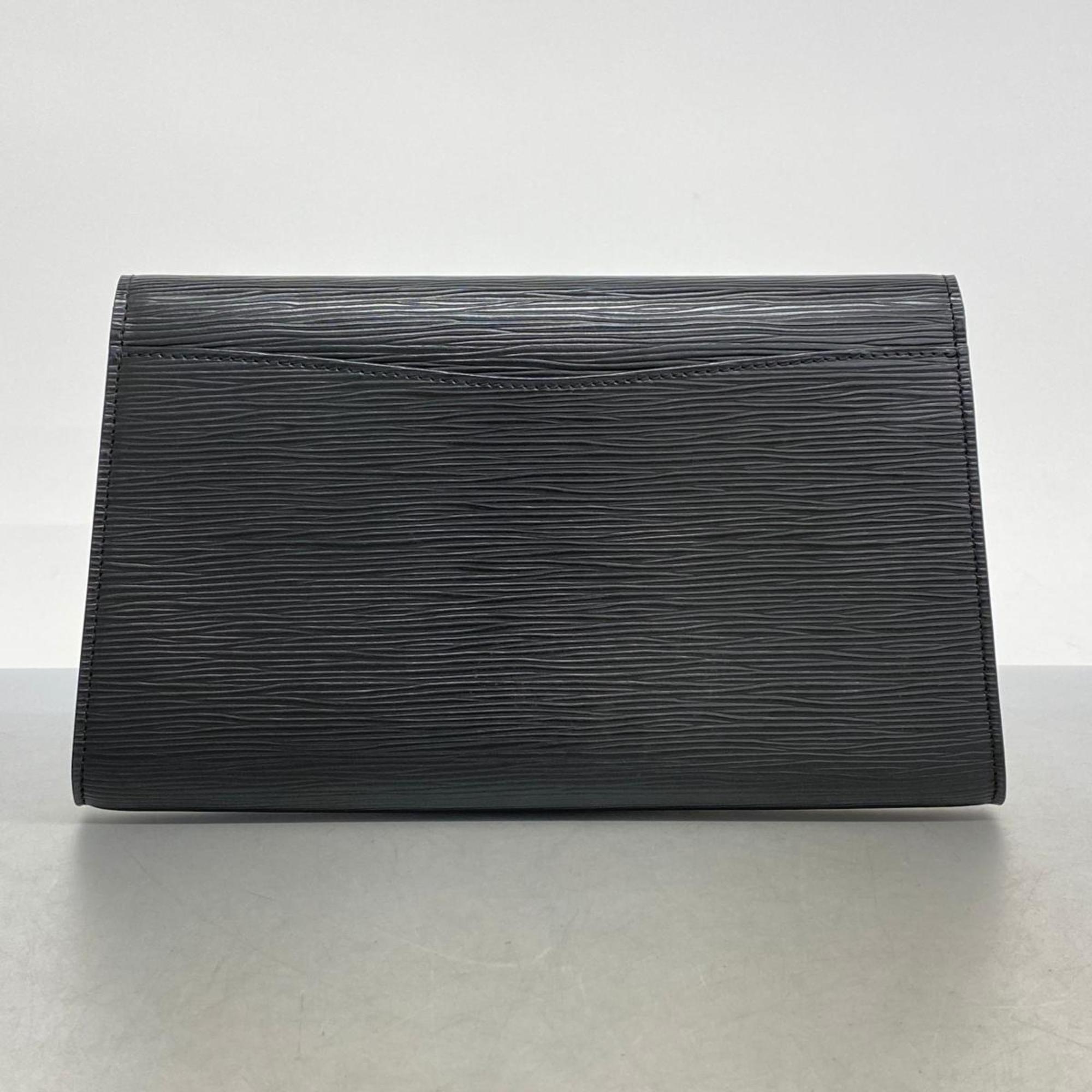 Louis Vuitton Clutch Bag Epi Art Deco M52632 Noir Ladies